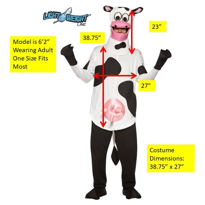 Cow Costume, Adult One Size