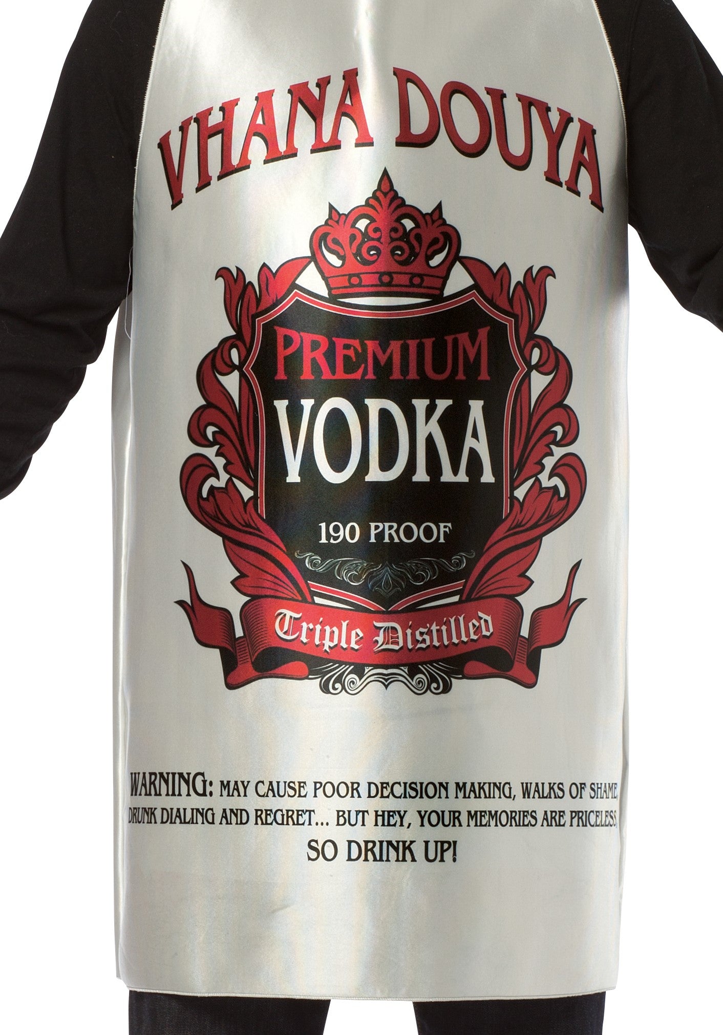Vodka Bottle Halloween Costume, Adult One Size