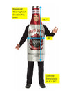 Vodka Bottle Halloween Costume, Adult One Size
