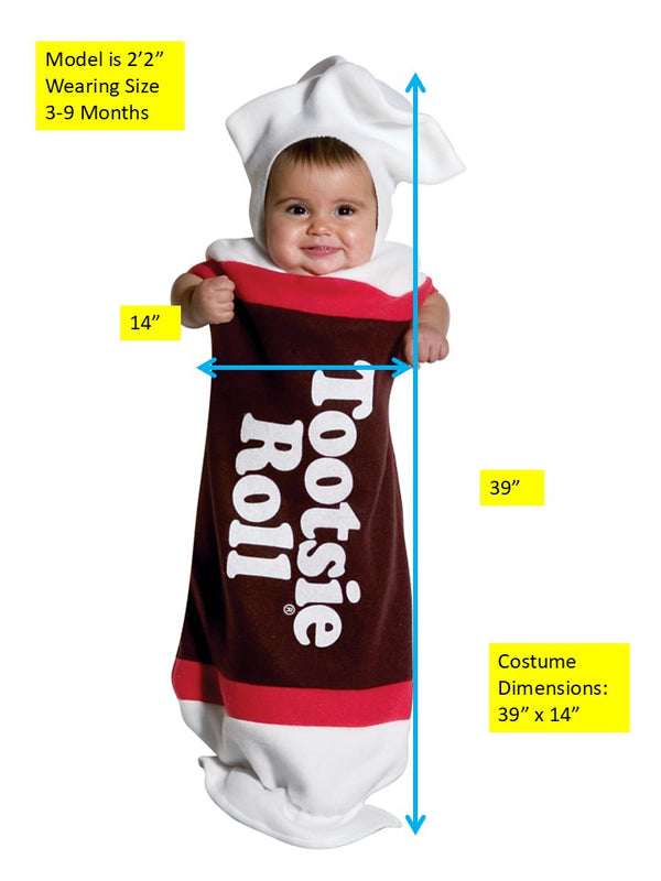 Tootsie Roll Baby Bunting Costume, Baby Size 3-9 Months