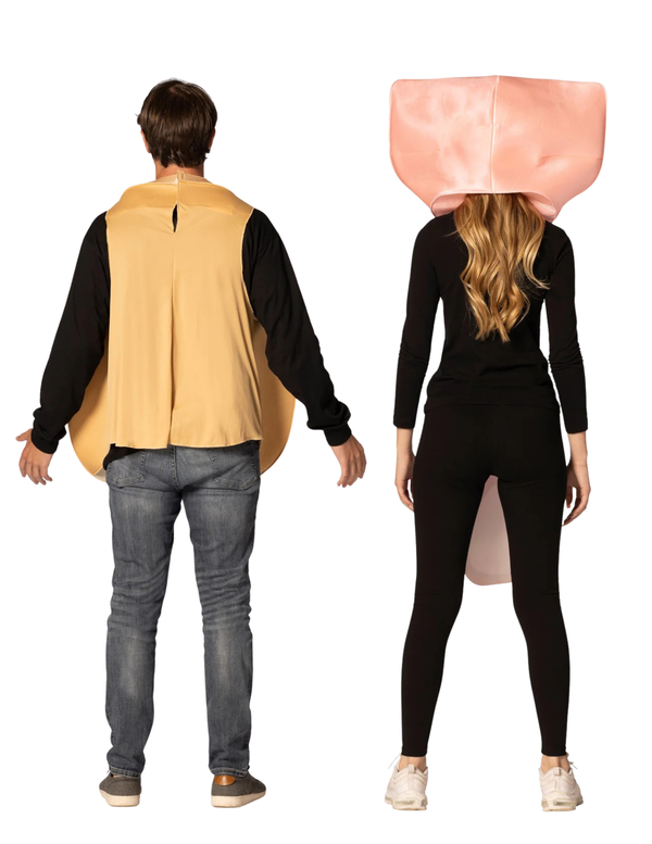 Pink Razor & Male Ball Sac Couple Costume, One Size Fits Most Adults