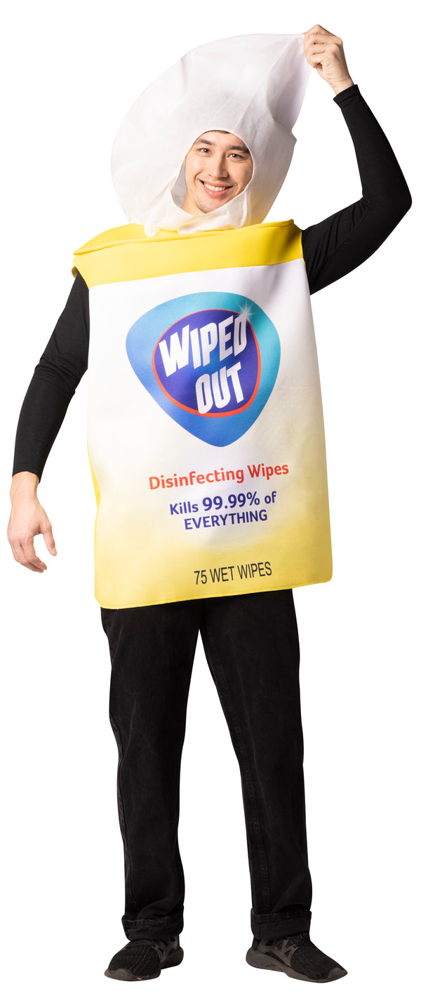 Wiped Out! Disinfecting Sanitizer Wipes Halloween Costume, Adult One Size