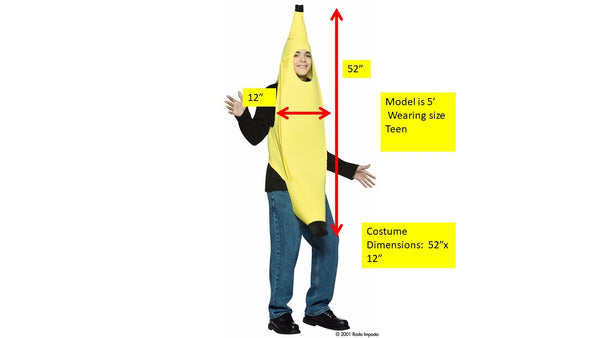 Banana Costume, Teen Size 13-16