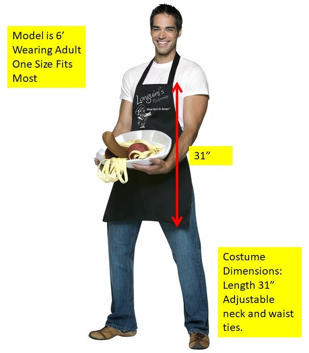 Longuini & Meatballs Costume, Adult One Size