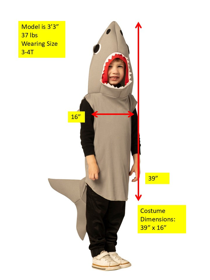 Sand Shark Costume, Toddler Size 3-4T