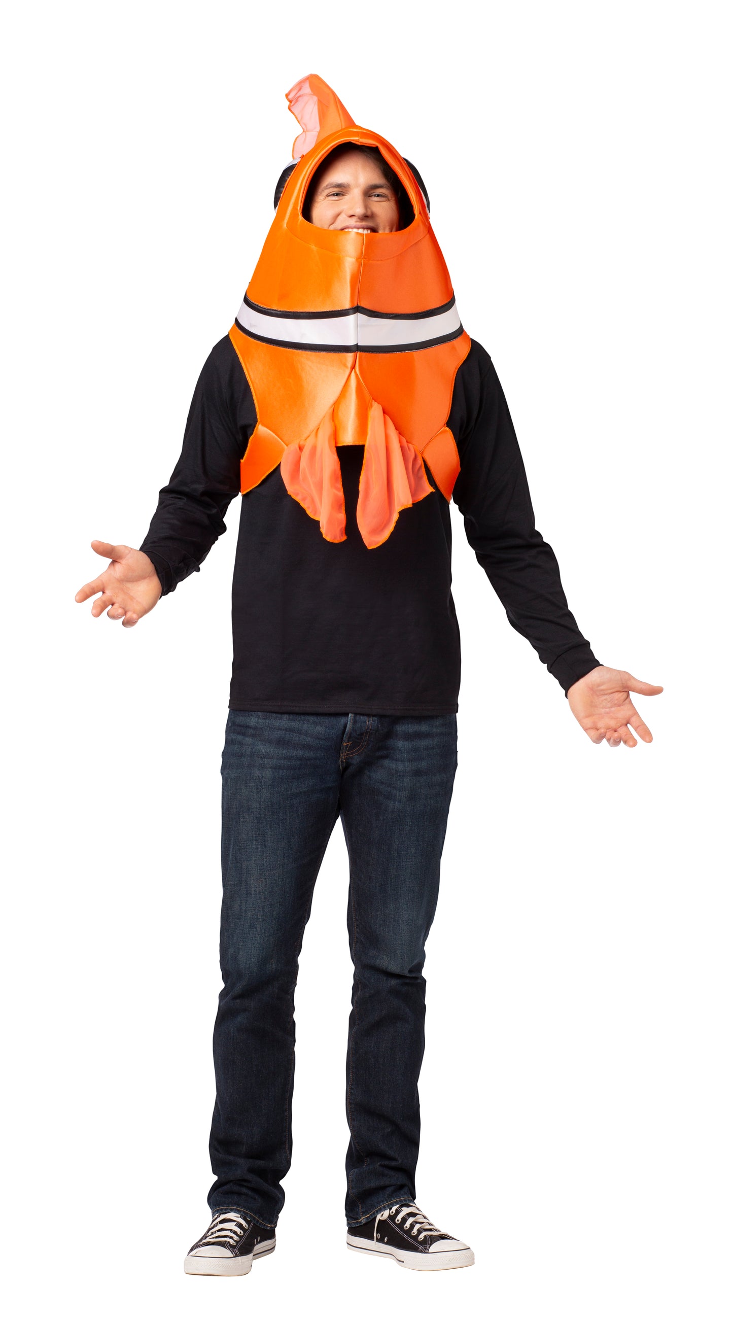 Clown Fish Headpiece Costume, Adult One Size