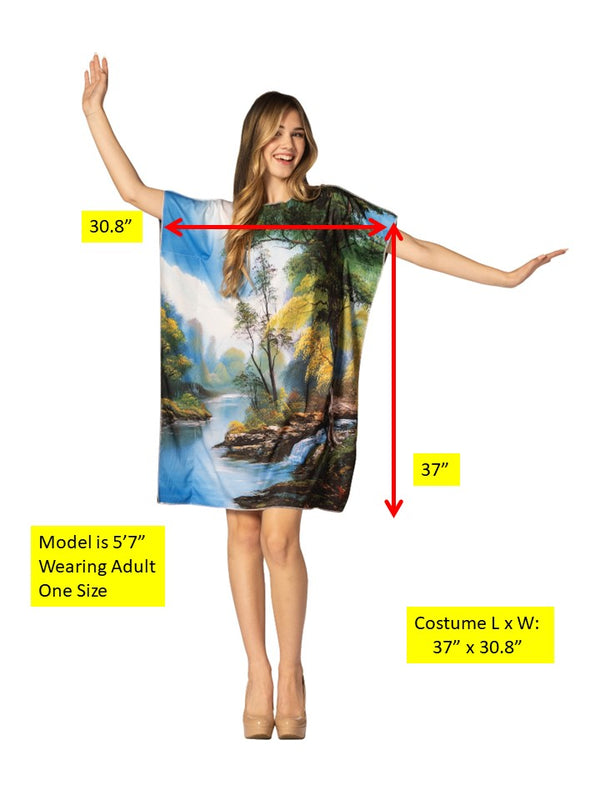 Landscape Painting Dress Halloween Costume, Women's Size 4-10