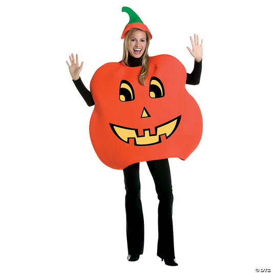 Pumpkin Jack O' Lantern Costume, Adult One Size