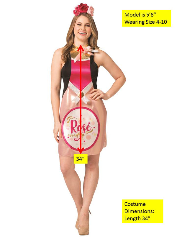 Craft Beer & Wine Rose` Dress Couples Costume, Adult One Size & Women's Size 4-10