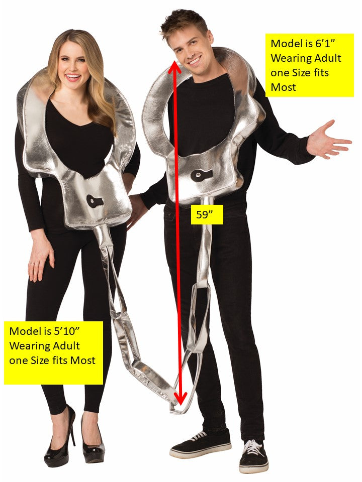 Handcuffs Couples Costume, Adult One Size