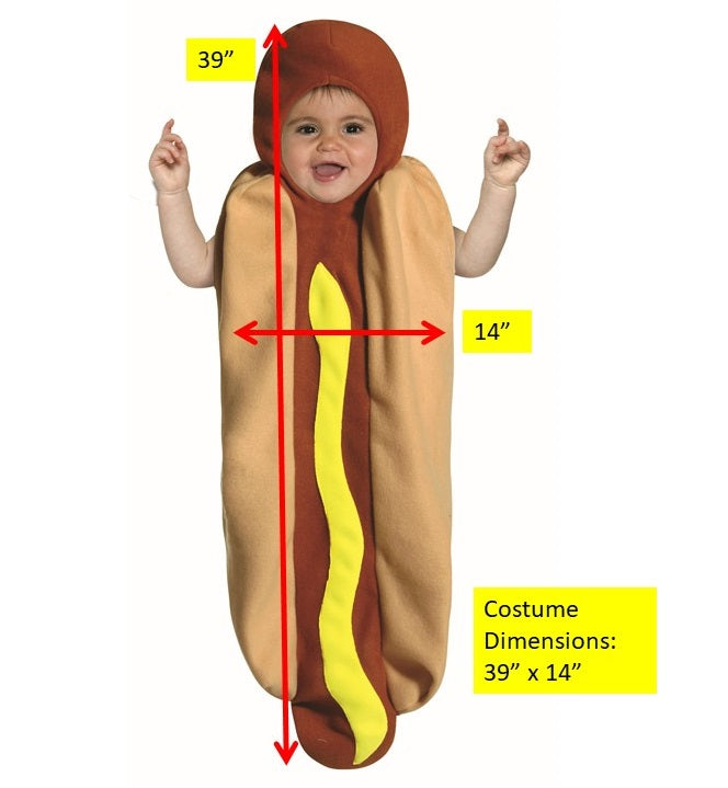 Hot Dog Bunting Costume, Baby Size 3-9 Months