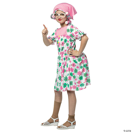 Girl's Granny Kids Costume, Various Child Sizes
