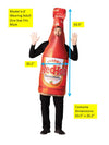 Frank's Red Hot Bottle Halloween Costume, Adult One Size