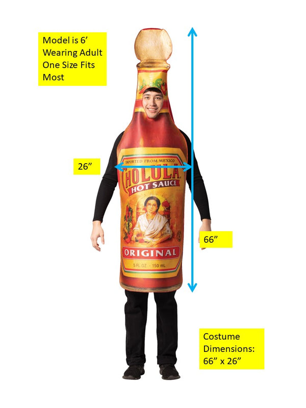 McCormick Cholula Hot Sauce Bottle Costume, Adult One Size