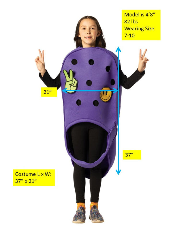 Garden Clog Beach Shoe Costume, Child Size 7-10