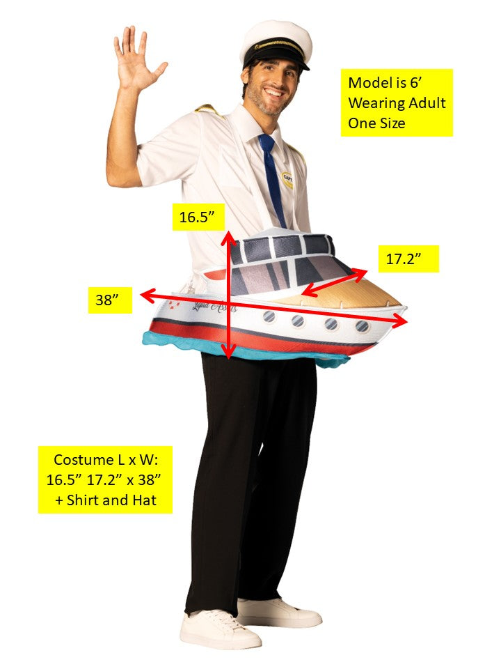 Yacht Captain Costume, Adult One Size