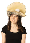 Oyster Hat with Faux Pearl Hat, Adult One Size