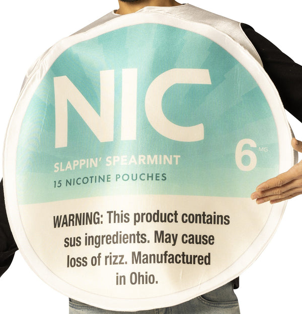 NIC Nicotine Pouches Costume, Adult One Size Imposta Costumes NIC Nicotine Pouches Costume, Adult One Size Imposta Costumes