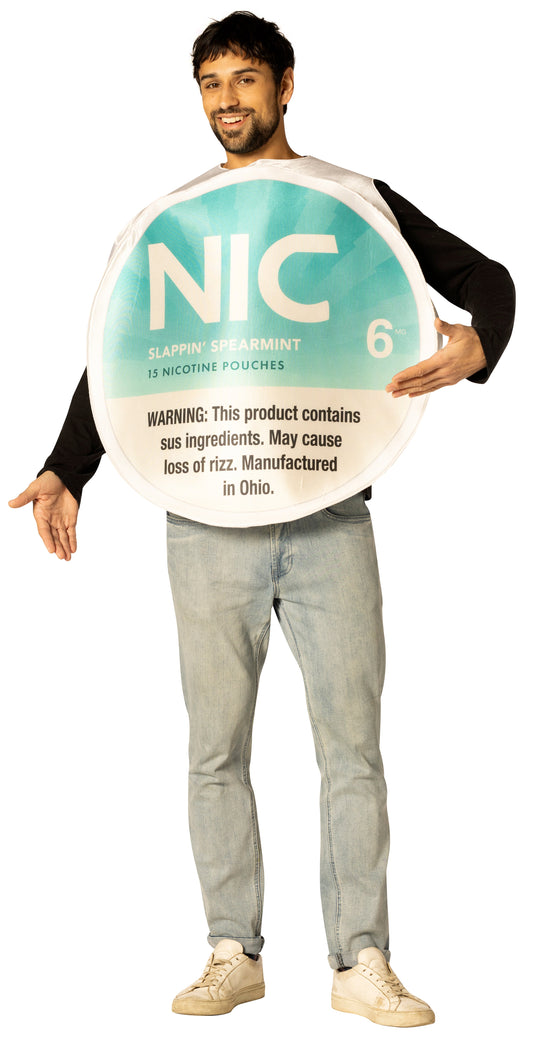 NIC Nicotine Pouches Costume, Adult One Size