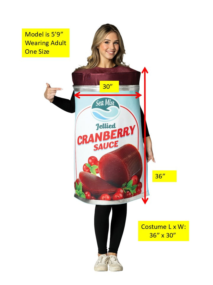 Cranberry Sauce Halloween Costume, Adult One Size