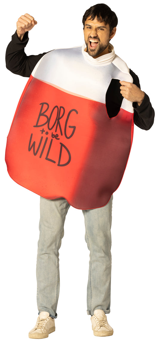 Blackout Rage Gallon - BORG Halloween Costume, Adult One Size