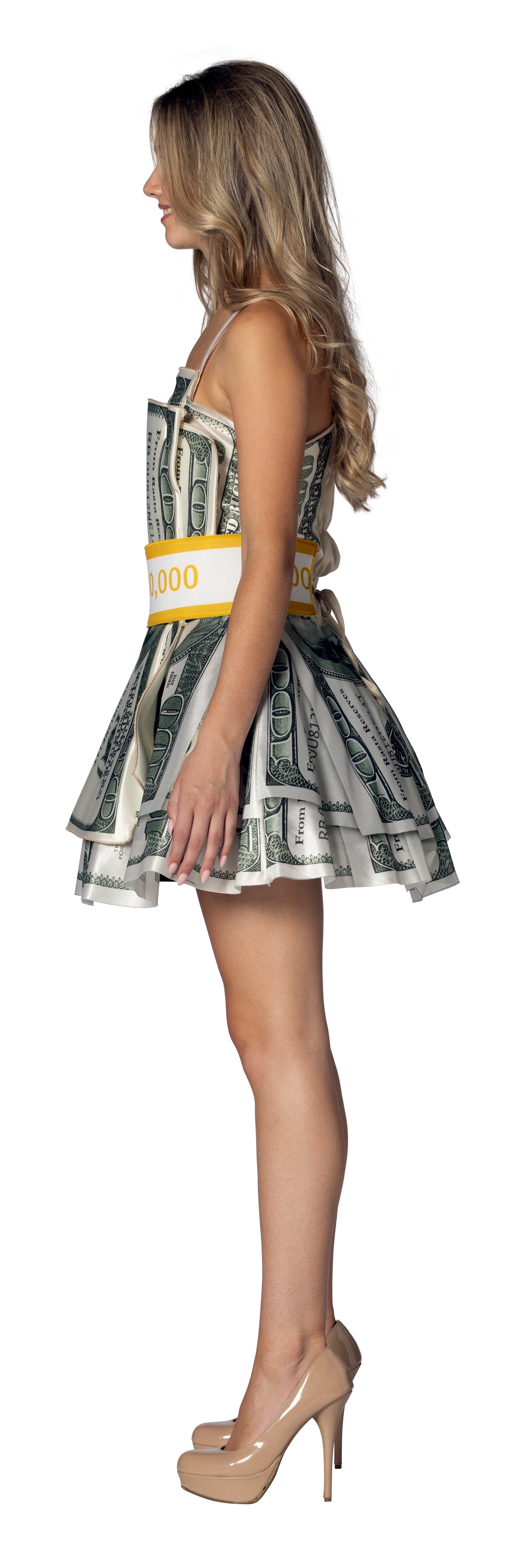 Money Dress & Money Suit Couple Costume, Women's Size 2-8 & Men's L-XL