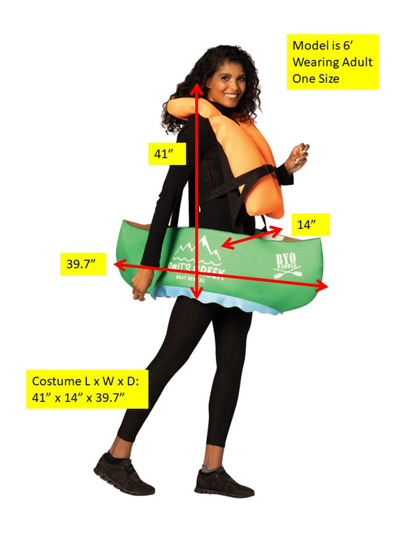 S#!ts Creek Boat Rental Canoe Halloween Costume, Adult One Size