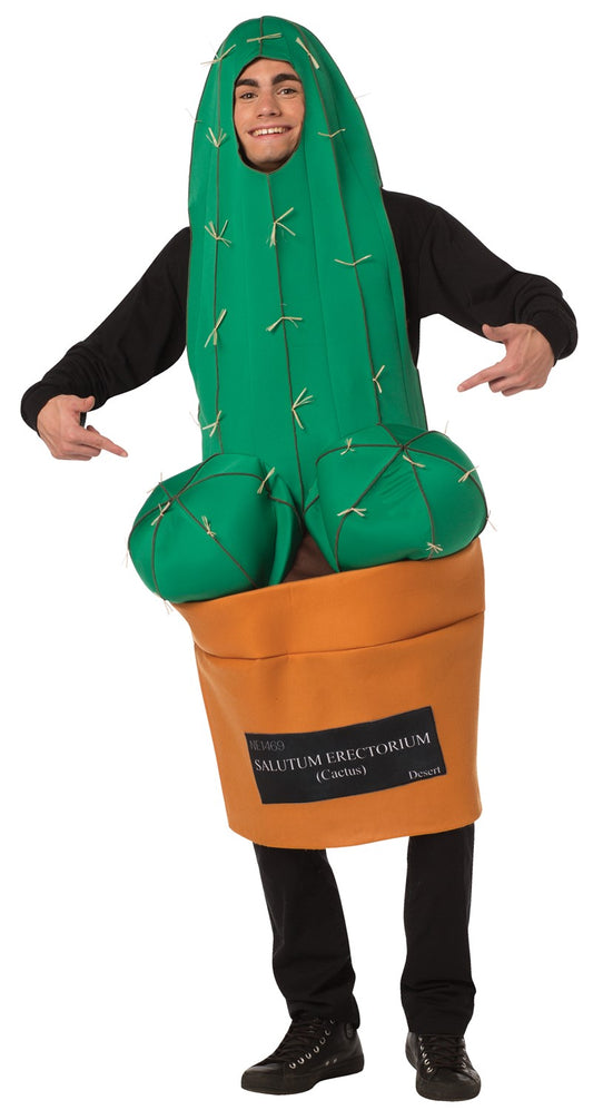 Happy Cactus Humor Costume, Adult One Size