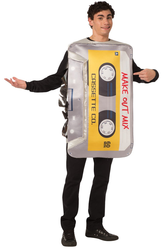Retro Cassette Mix Tape Costume, Adult One Size