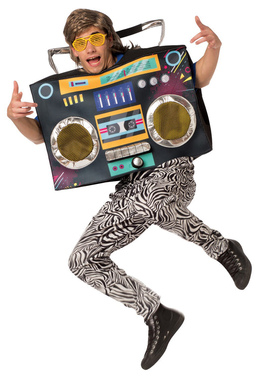 Old School Boombox Radio Cassette Player Costume, Adult One Size
