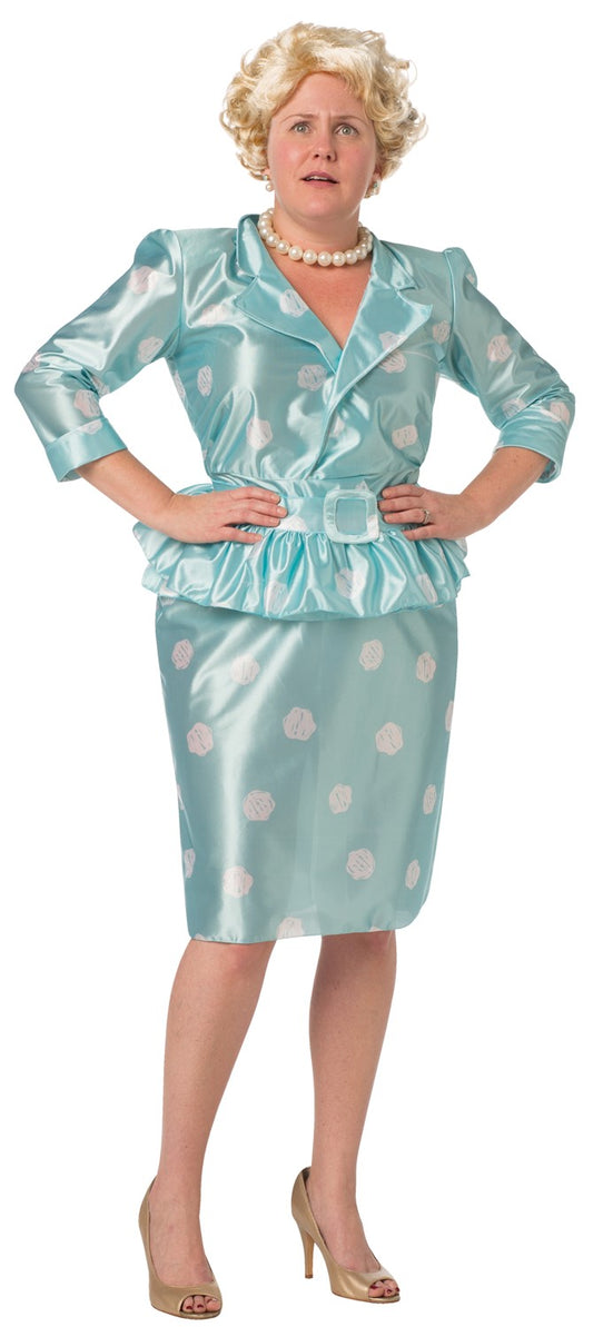 Golden Granny Ditzy Halloween Costume with Wig, Adult Size S-M