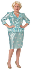 Golden Granny Ditzy Halloween Costume with Wig, Adult Size S-M