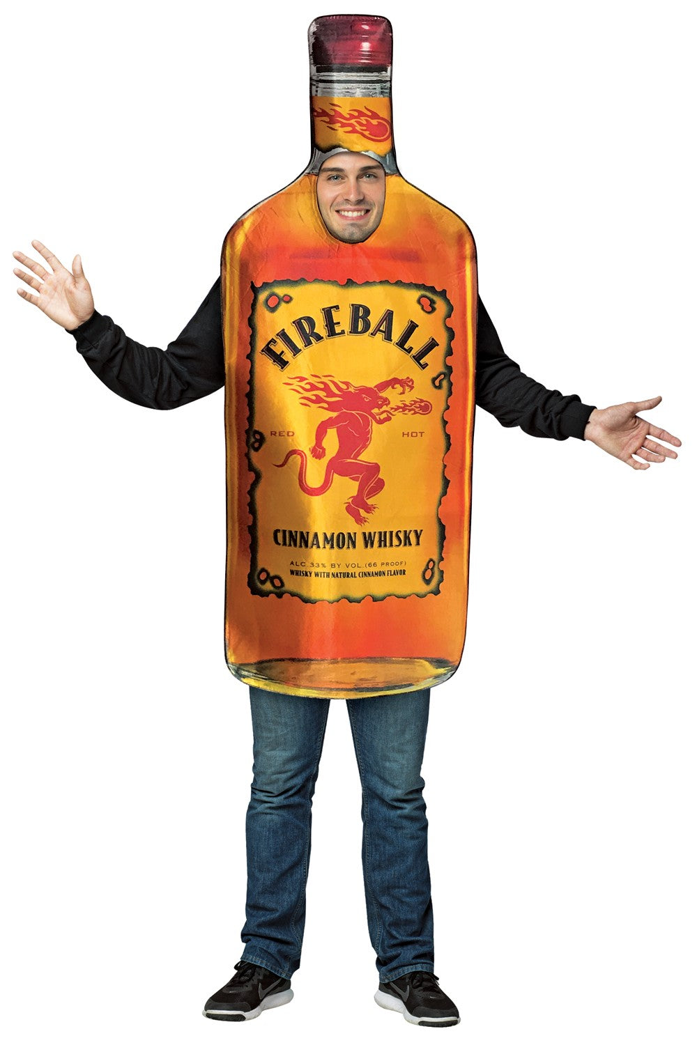 Fireball Bottle Costume, Adult One Size