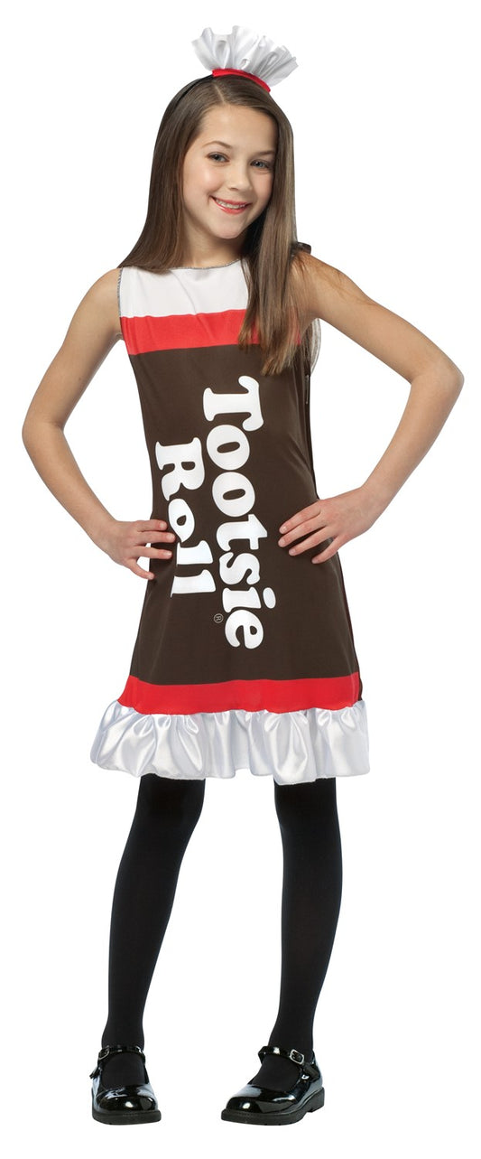 Tootsie Roll Ruffle Dress Costume, Child Size 7-10