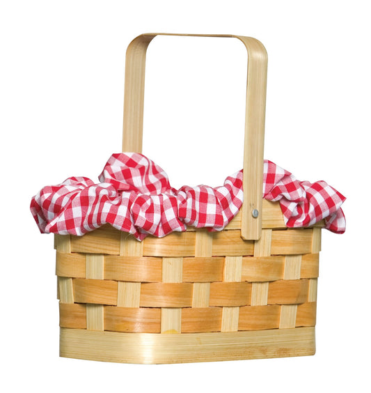 Red Gingham Basket Purse, Costume Accessory