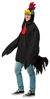 Big Black Cock-A-Doodle-Do Rooster Costume, Adult One Size