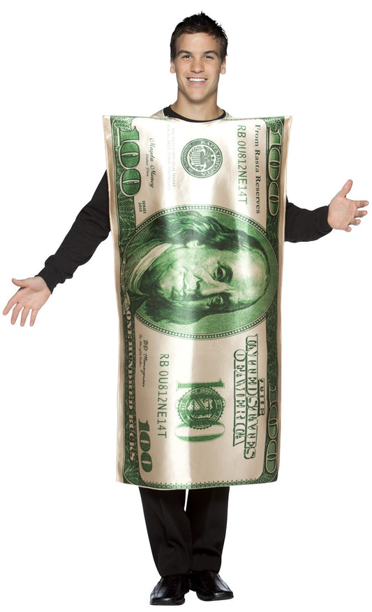 $100 Bill Costume, Adult One Size