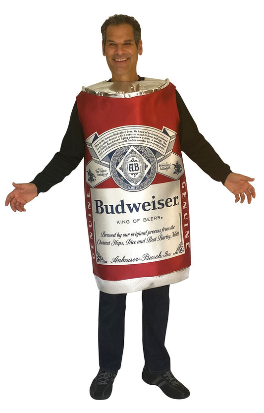 Budweiser Vintage Beer Can Costume, Adult One Size