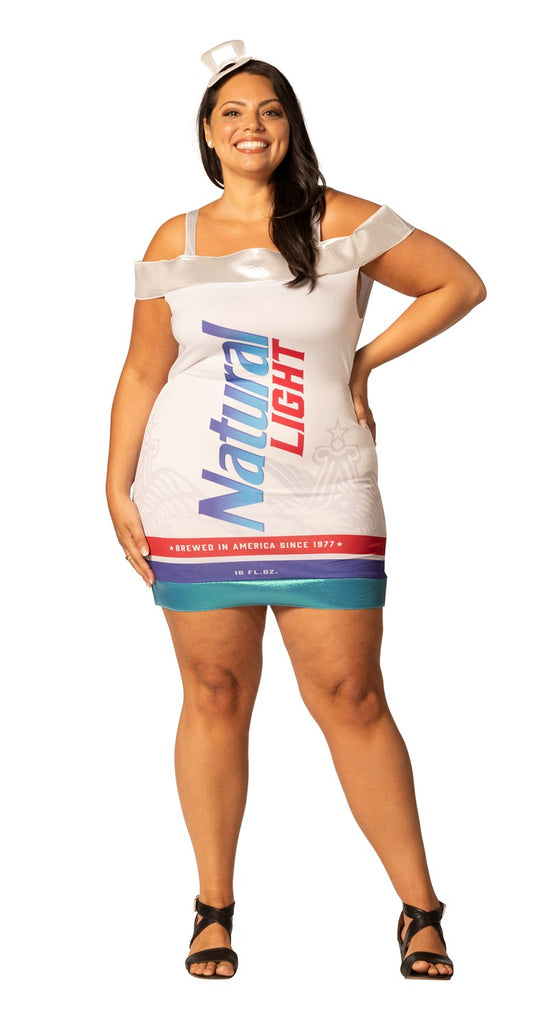 Natural Light Beer Can Dress Costume, Women's Sizes L-XL