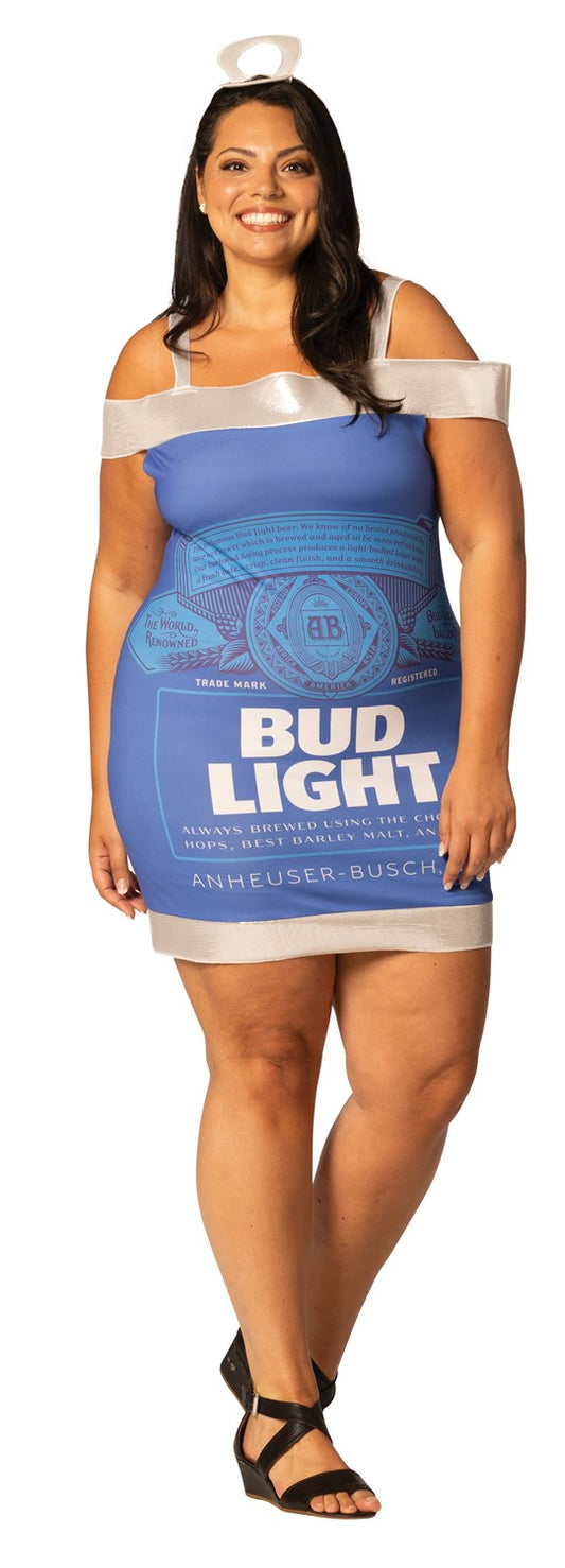 Bud Light Beer Can Dress Costume, Women's Sizes L-XL