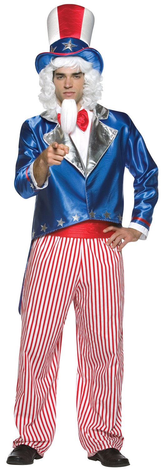 Uncle Sam Patriotic Costume, Adult One Size