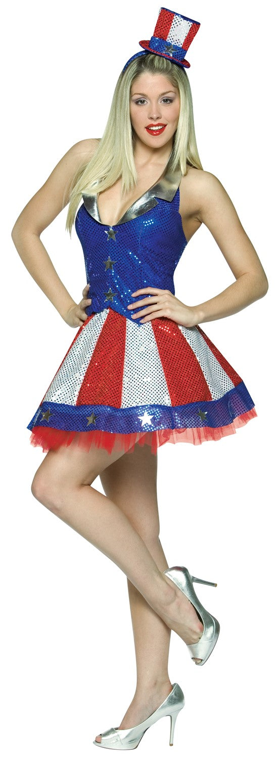 Aunt Samantha Patriotic Costume, Women's Size 4-10
