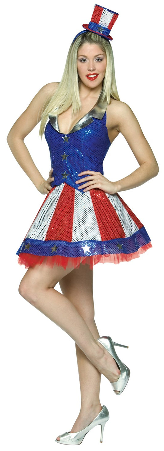 Aunt Samantha Patriotic Costume, Women's Size 4-10