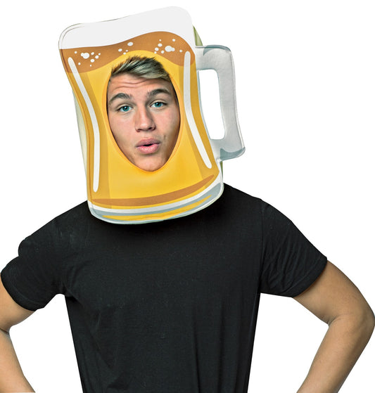 Beer Mug Open Face Mask, Adult One Size