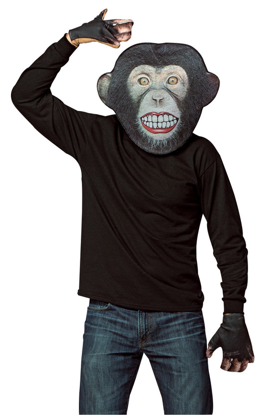 Chimp Mask Kit Halloween Costume, Adult One Size