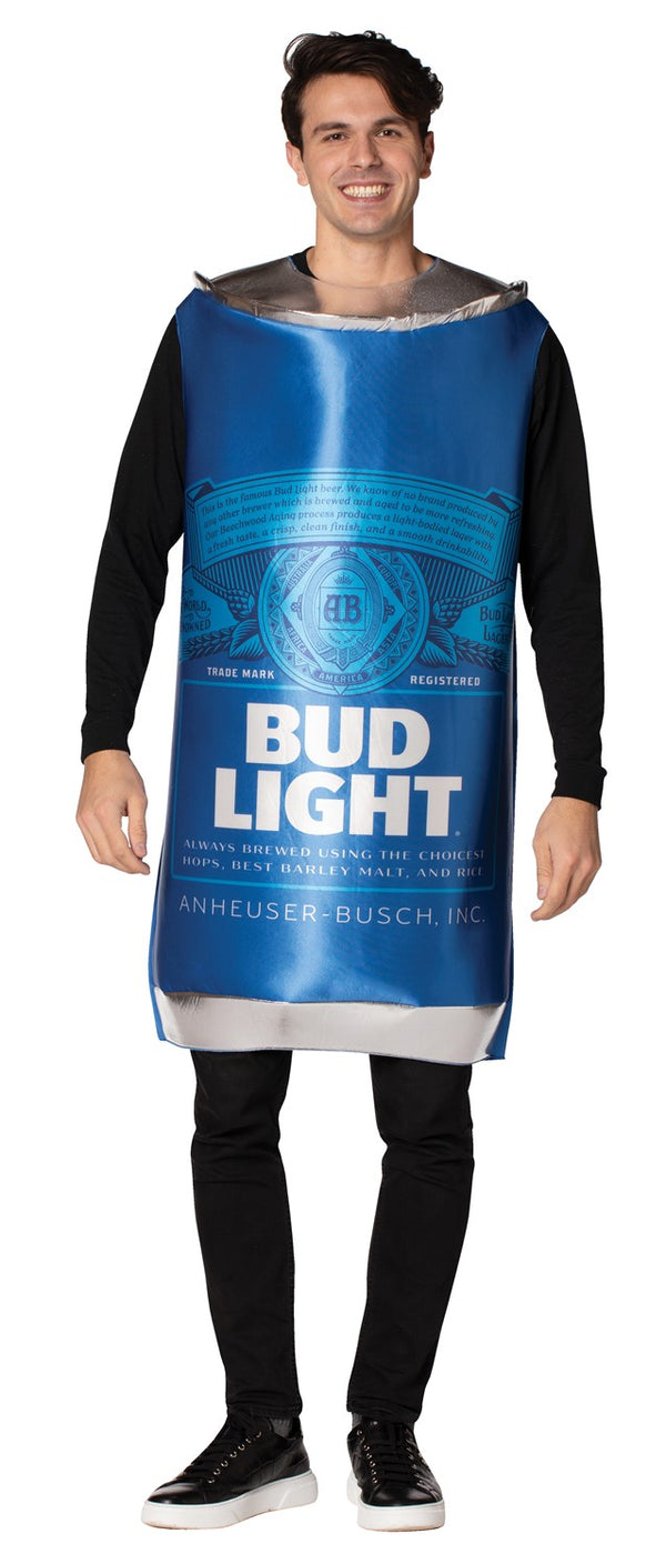 Anheuser Busch Bud Light Beer Can Halloween Costume, Adult One Size
