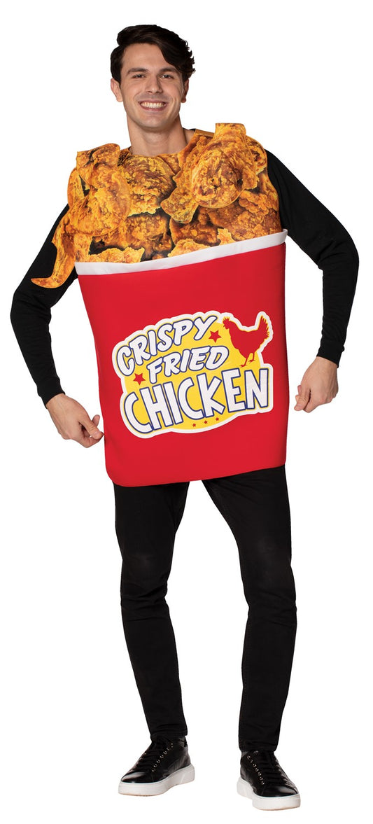 Bucket of Fried Chicken Halloween Costume, Adult One Size