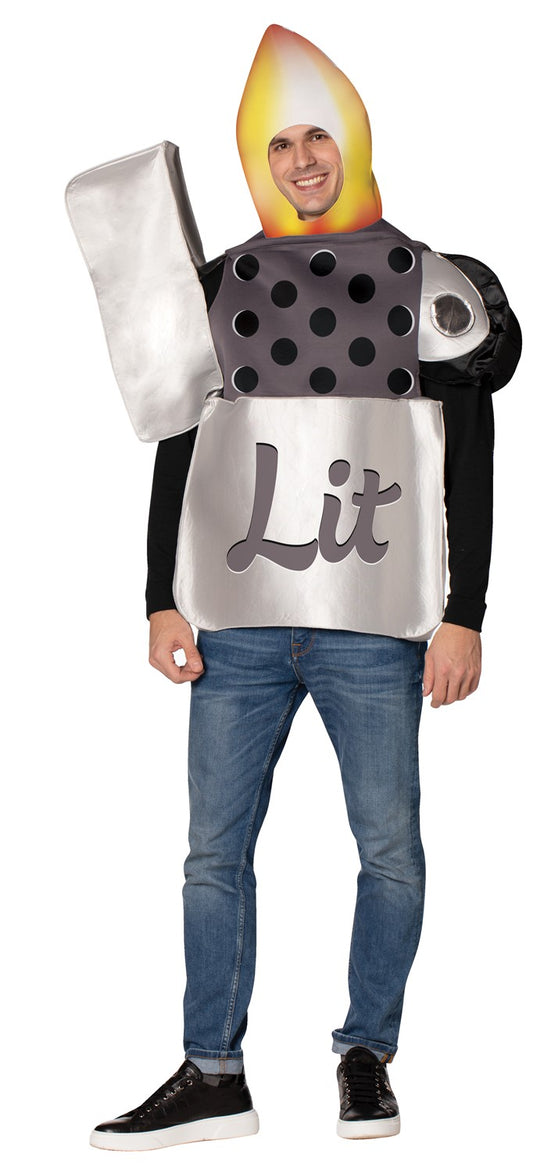 Lit Lighter Costume Halloween Costume, Adult One Size