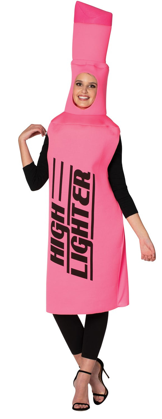 Pink Highlighter Halloween Costume, Adult One Size
