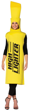 Yellow Highlighter Halloween Costume, Adult One Size